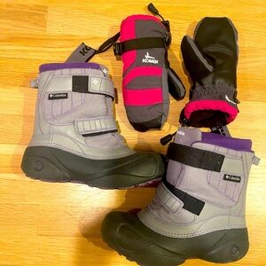 Columbia Kids' Snow Boots & Mitten Set